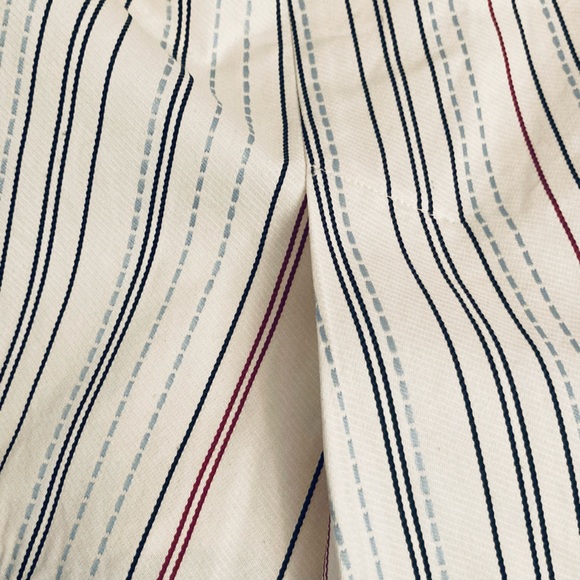 Nanette Lepore Off-White Striped Cotton A-Line Above Knee Skirt Size 4 - Picture 3 of 5